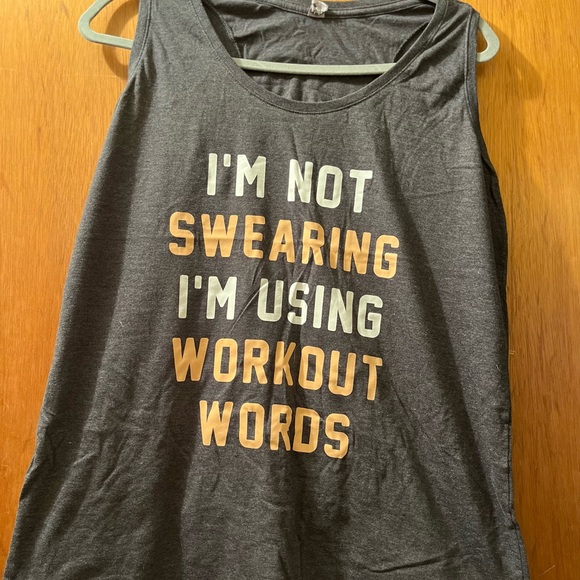 Instant Message Graphic Workout Tank Top - Picture 1 of 3